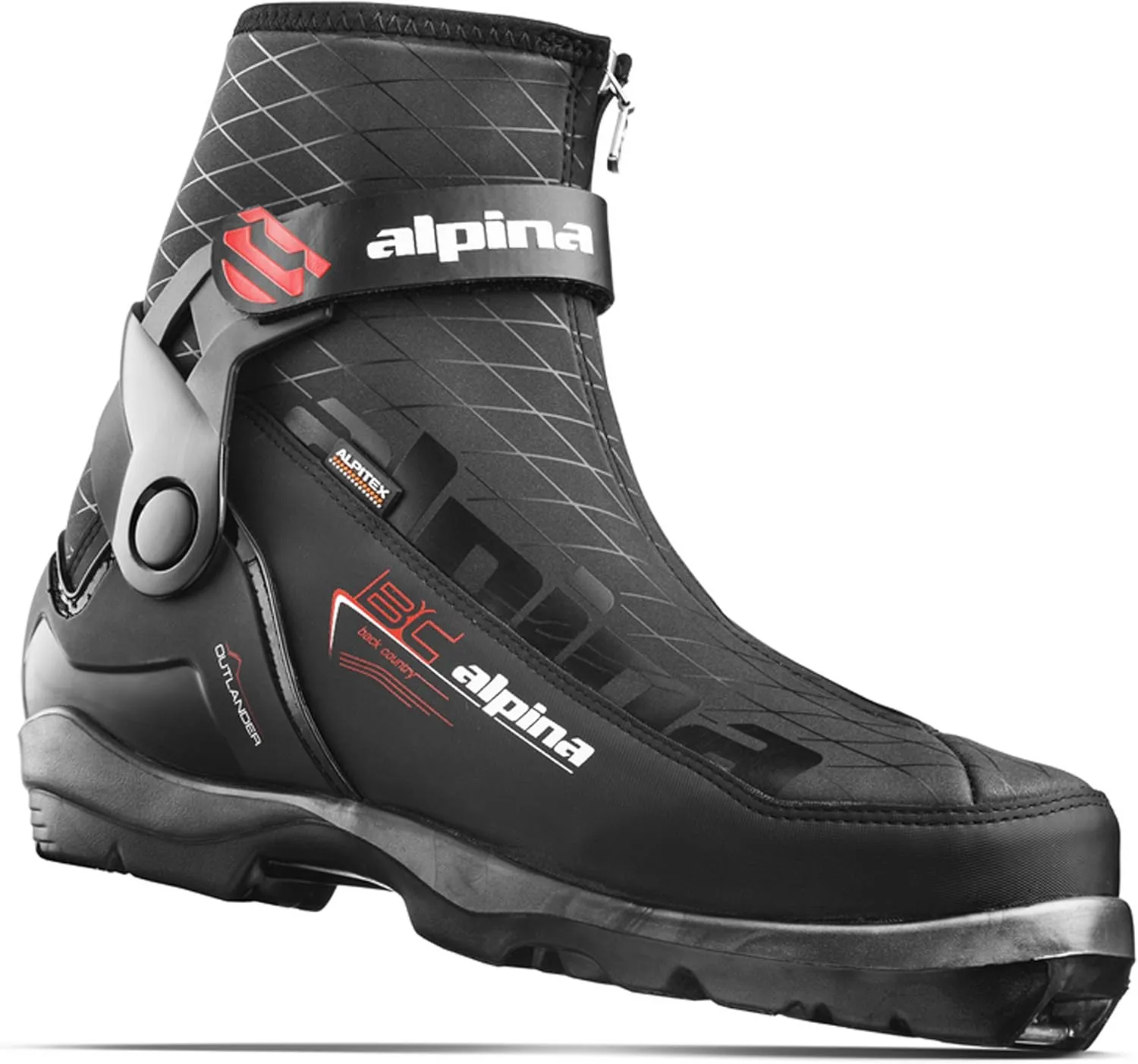 Alpina Sports Outlander Backcountry Ski Boots, Black/Orange/White, Euro 46