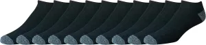 Amazon Essentials Men's Cotton No-Show Socks - Comfortable, Durable, Half-Cushioned, 10 Pairs