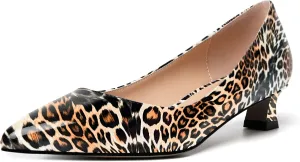 AMBELIGHT Womens Slip On Solid Casual Pointed Toe Office Suede Kitten Low Heel Pumps Shoes 1.5 Inch