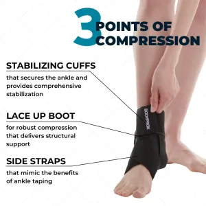 Ankle Brace for Women and Men, Lace Up Ankle Support Brace Stabilizer For Sprained Ankle (X-Small)