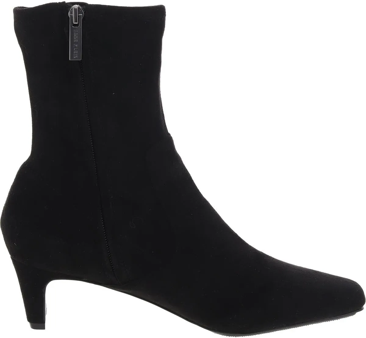 Anne Klein Womens Iga Zipper Faux Suede Booties