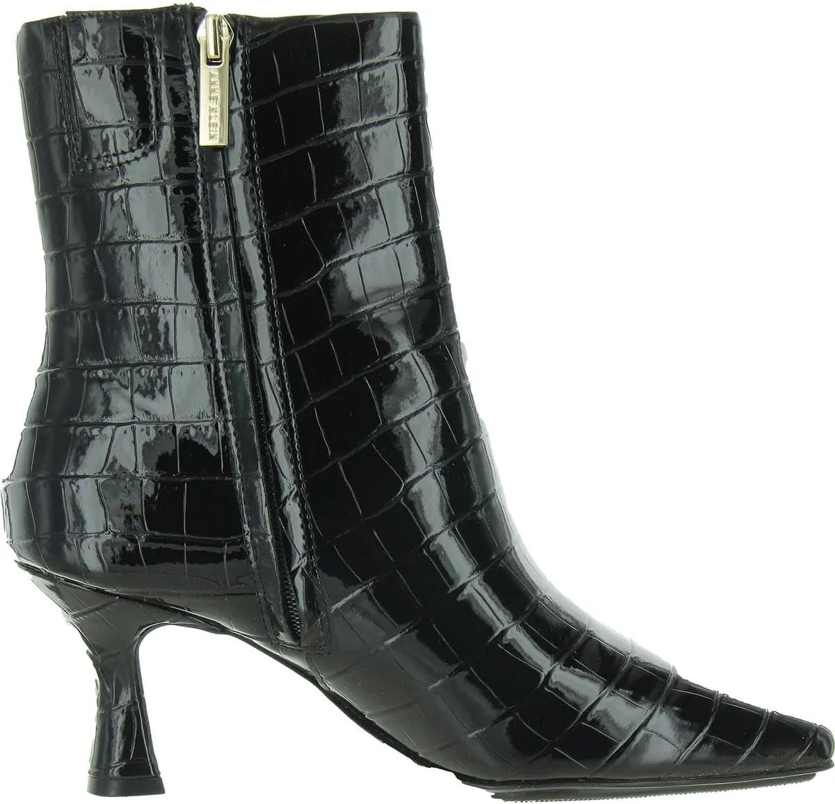 Anne Klein Womens Pablo Faux Leather Heeled Booties
