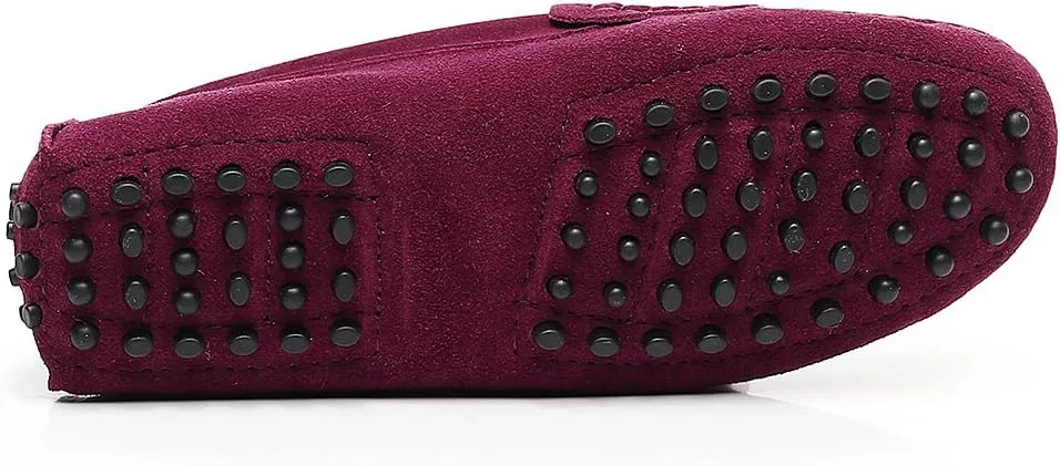 ANUFER Women's Classic Suede Penny Loafers Comfort Handmade Slipper Moccasins