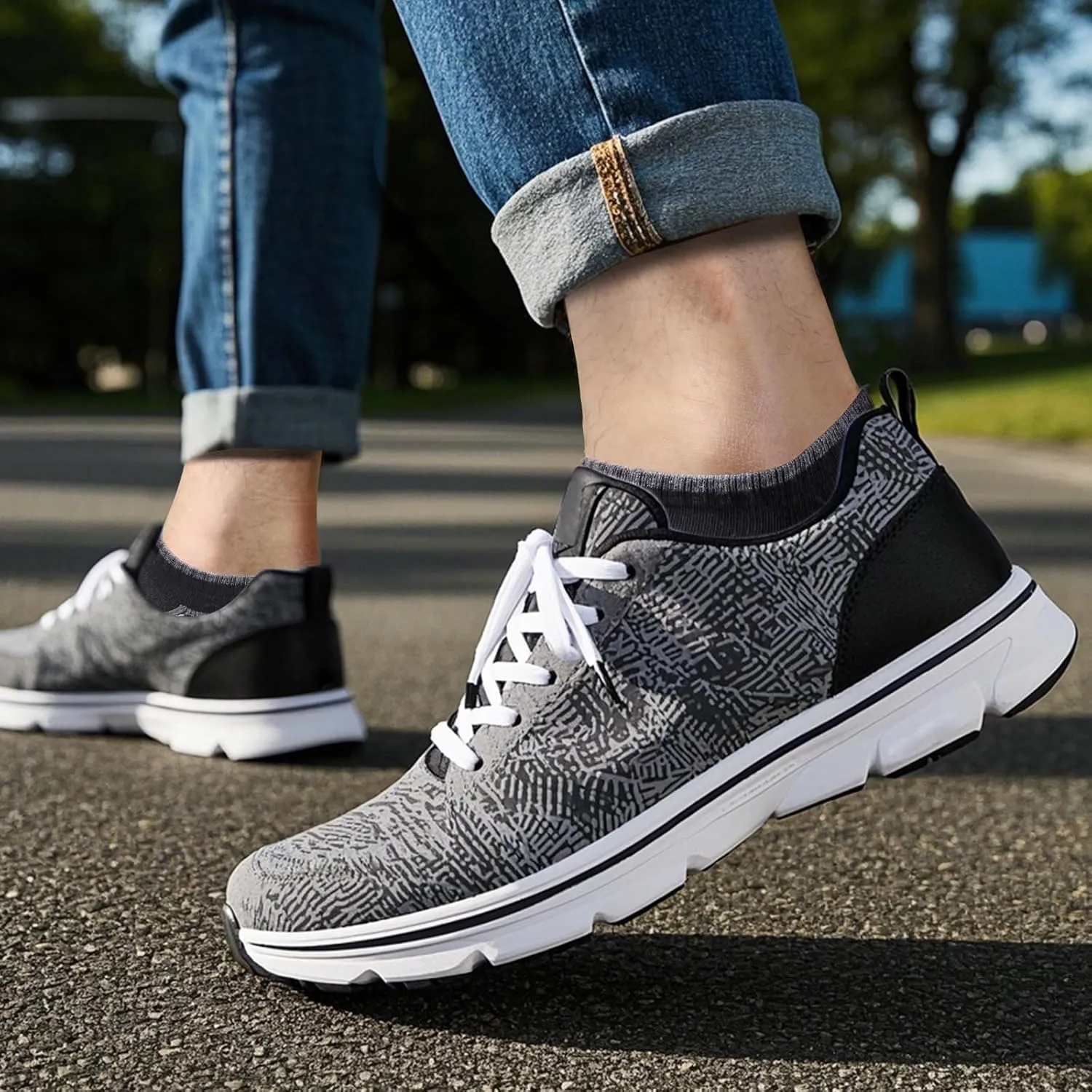 Athletic Ankle Socks For Men, Cushioned Anti Odor Breathable Cotton Low Cut Casual Everyday Gym Running Socks, 5 Pairs