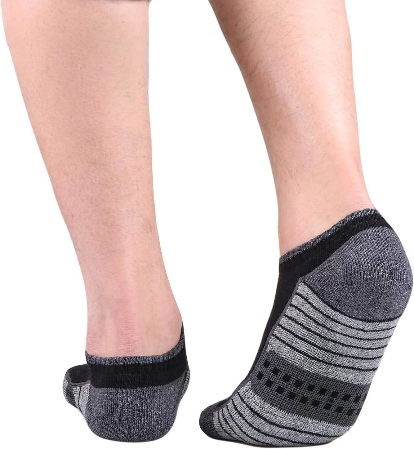 Athletic Ankle Socks For Men, Cushioned Anti Odor Breathable Cotton Low Cut Casual Everyday Gym Running Socks, 5 Pairs
