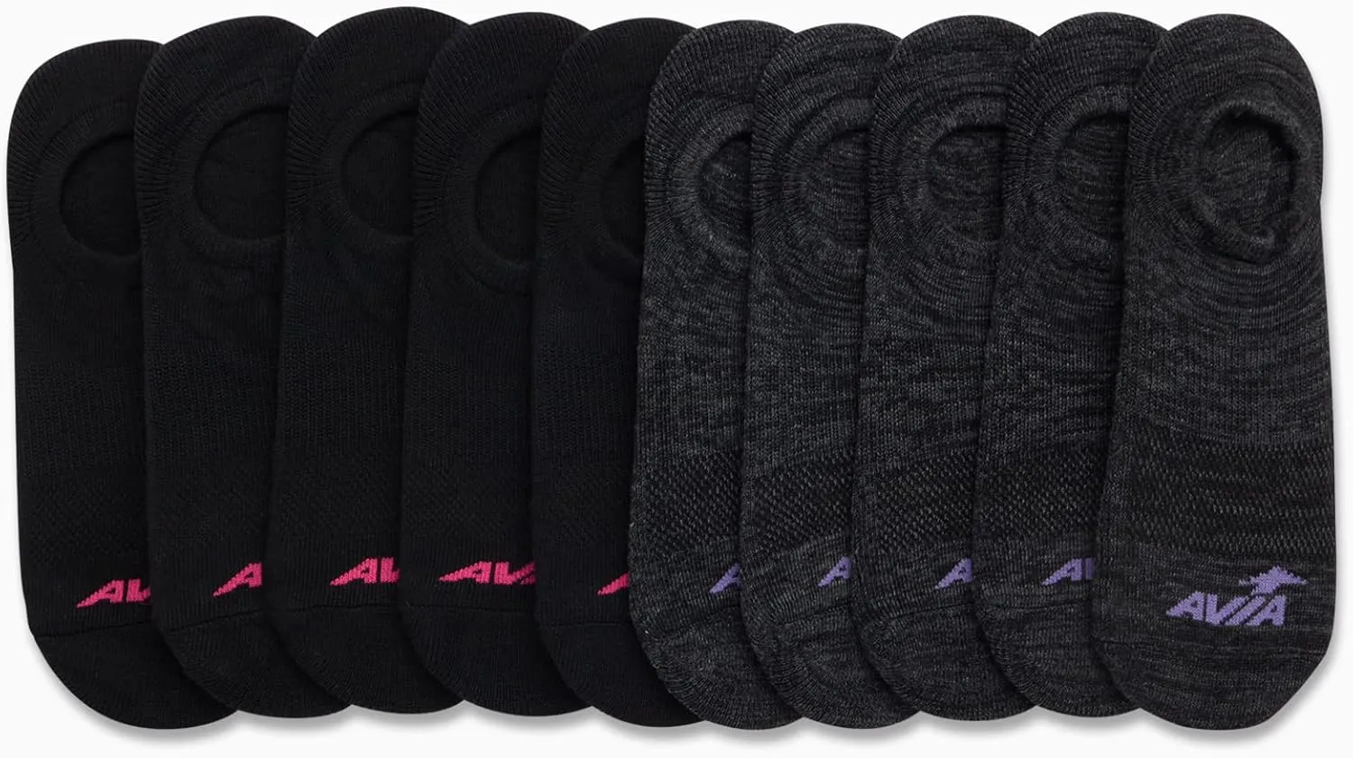 Avia Women's Low Cut Socks - 10 Pack Performance Cushioned Comfort No Show Socks - Athletic Socks for Women