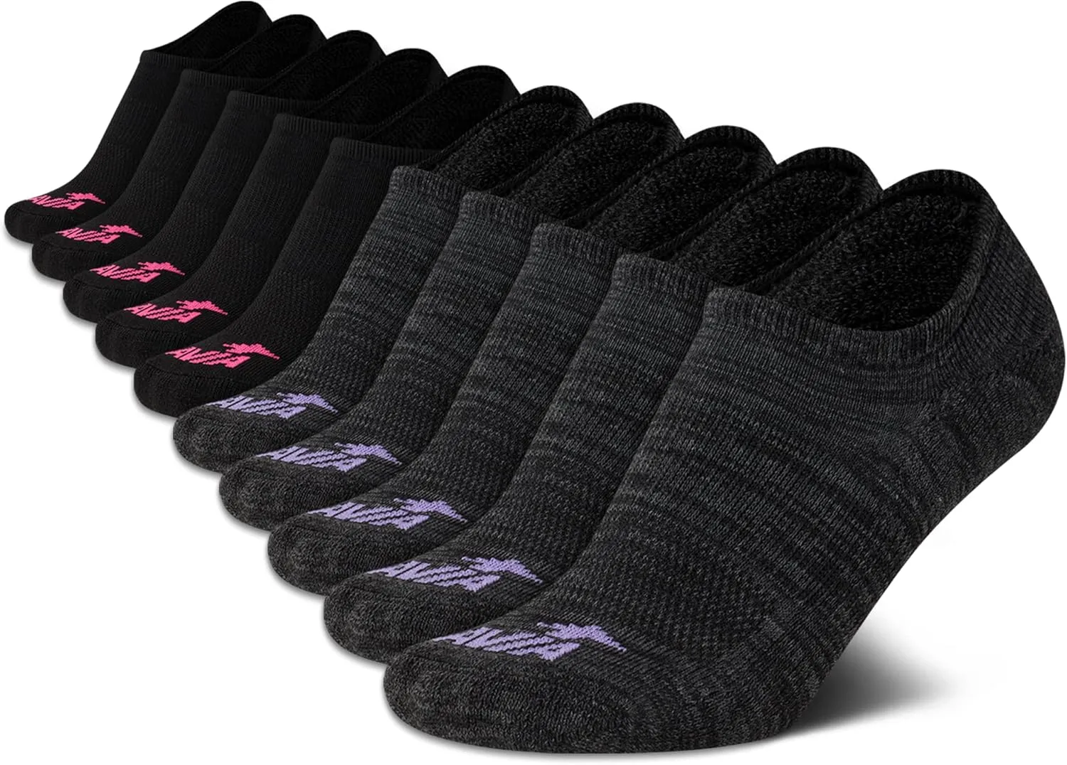 Avia Women's Low Cut Socks - 10 Pack Performance Cushioned Comfort No Show Socks - Athletic Socks for Women