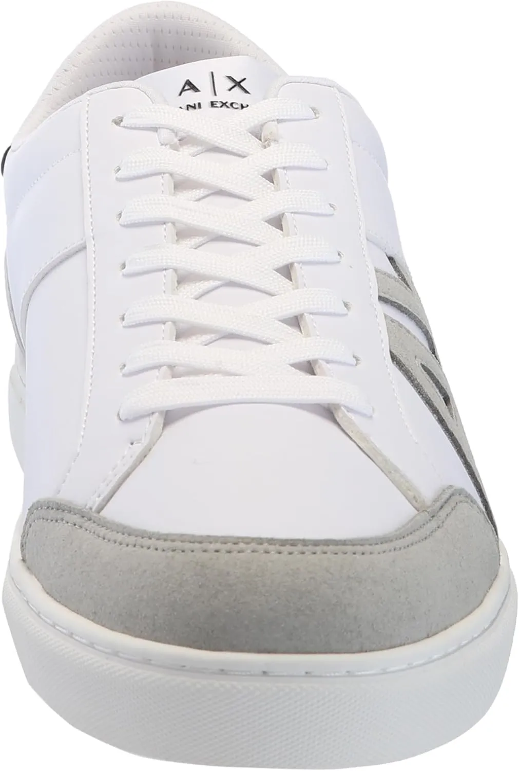 A｜X ARMANI EXCHANGE Men's Paris Low Top Suede Logo Court Sneaker