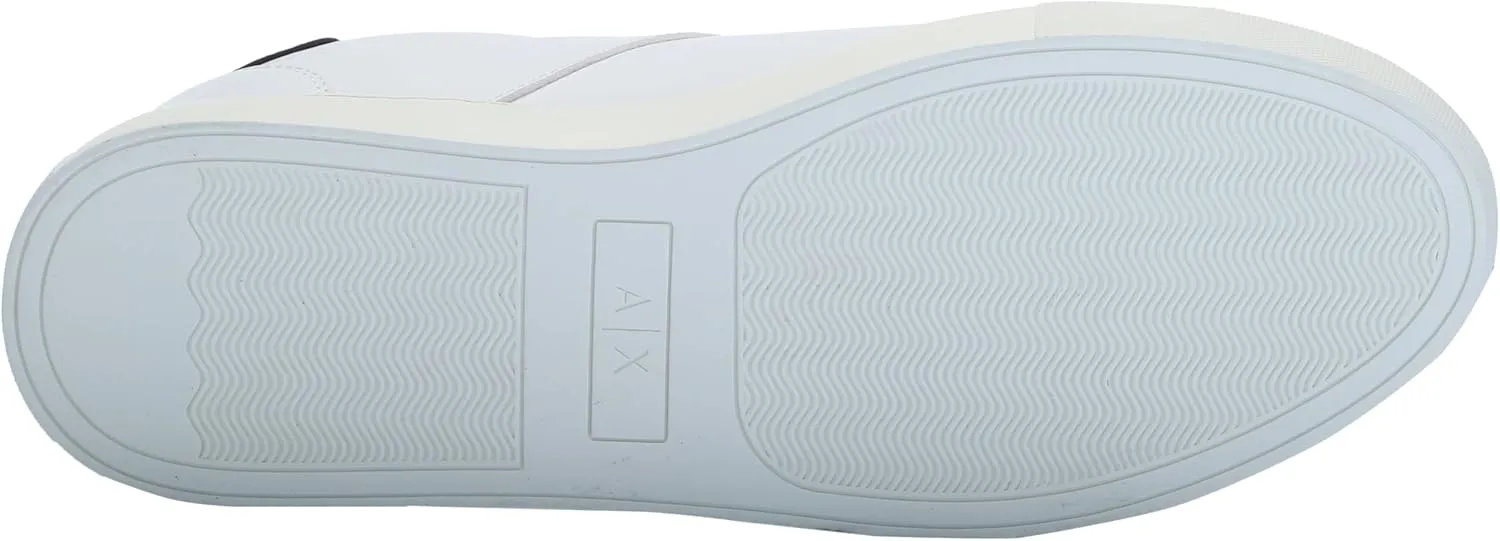 A｜X ARMANI EXCHANGE Men's Paris Low Top Suede Logo Court Sneaker