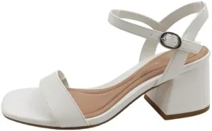 BAMBOO Women's Square Toe Ankle Strap Block Heel Sandal