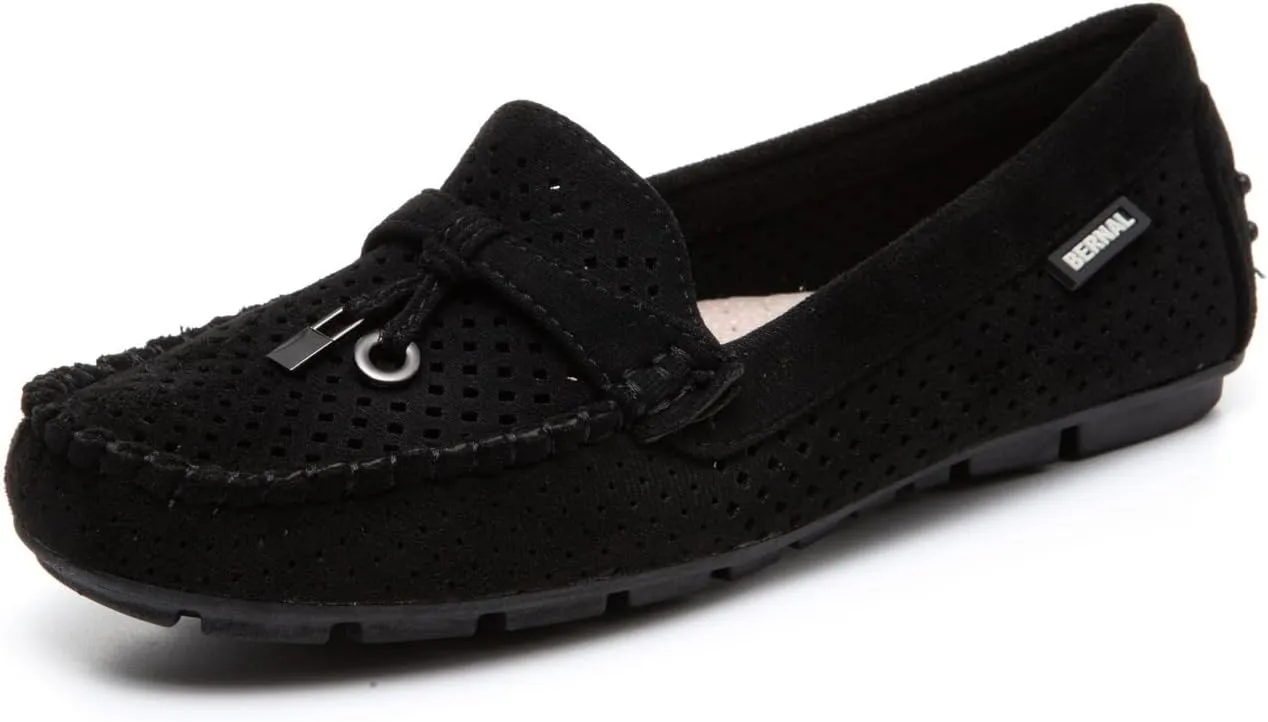 Bernal Loafers for Women with Buckle Comfortable Lightweight Penny Loafers Business Casual Loafers Slip On Flat Work Shoes Non Slip Walking Shoes