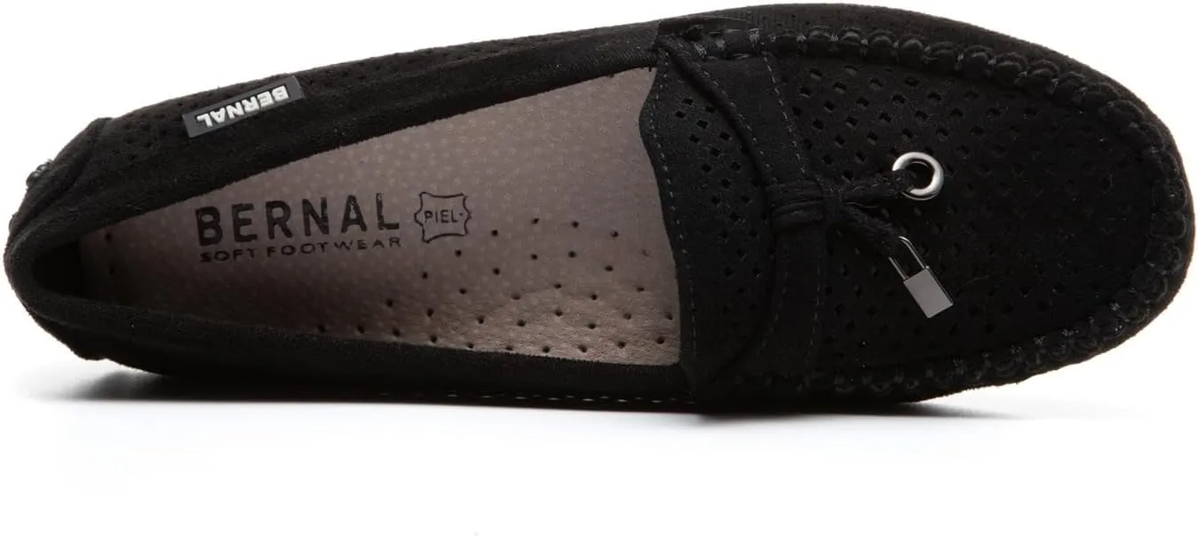 Bernal Loafers for Women with Buckle Comfortable Lightweight Penny Loafers Business Casual Loafers Slip On Flat Work Shoes Non Slip Walking Shoes