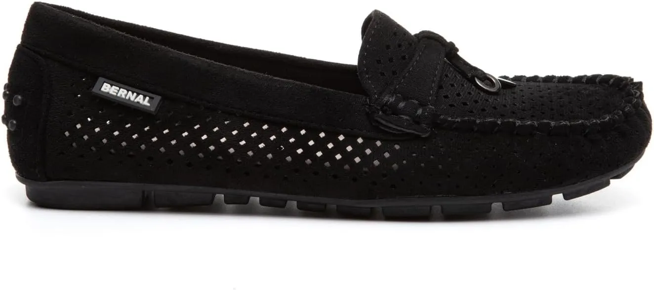 Bernal Loafers for Women with Buckle Comfortable Lightweight Penny Loafers Business Casual Loafers Slip On Flat Work Shoes Non Slip Walking Shoes