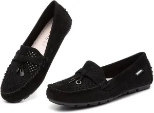 Bernal Loafers for Women with Buckle Comfortable Lightweight Penny Loafers Business Casual Loafers Slip On Flat Work Shoes Non Slip Walking Shoes