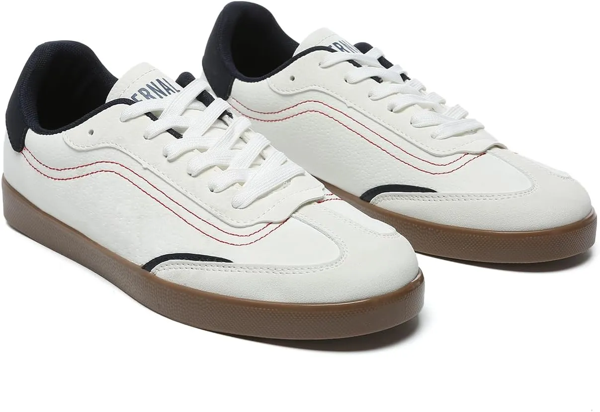 Bernal Men's Fashion Sneakers Low Top Walking Travel Shoes Daily Comfortable Casual Lace-up Tennis Sneakers Gymnastics Skate Court Shoes