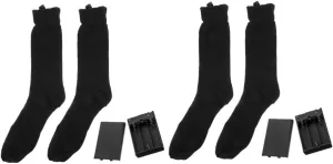 BESPORTBLE 2 Pairs Electric Socks Winter Socks with Battery Warm Socks for Winter Women Slipper Rechargeable d Batteries Battery Operated Socks Insulated Socks Electric Heating Socks USB Man