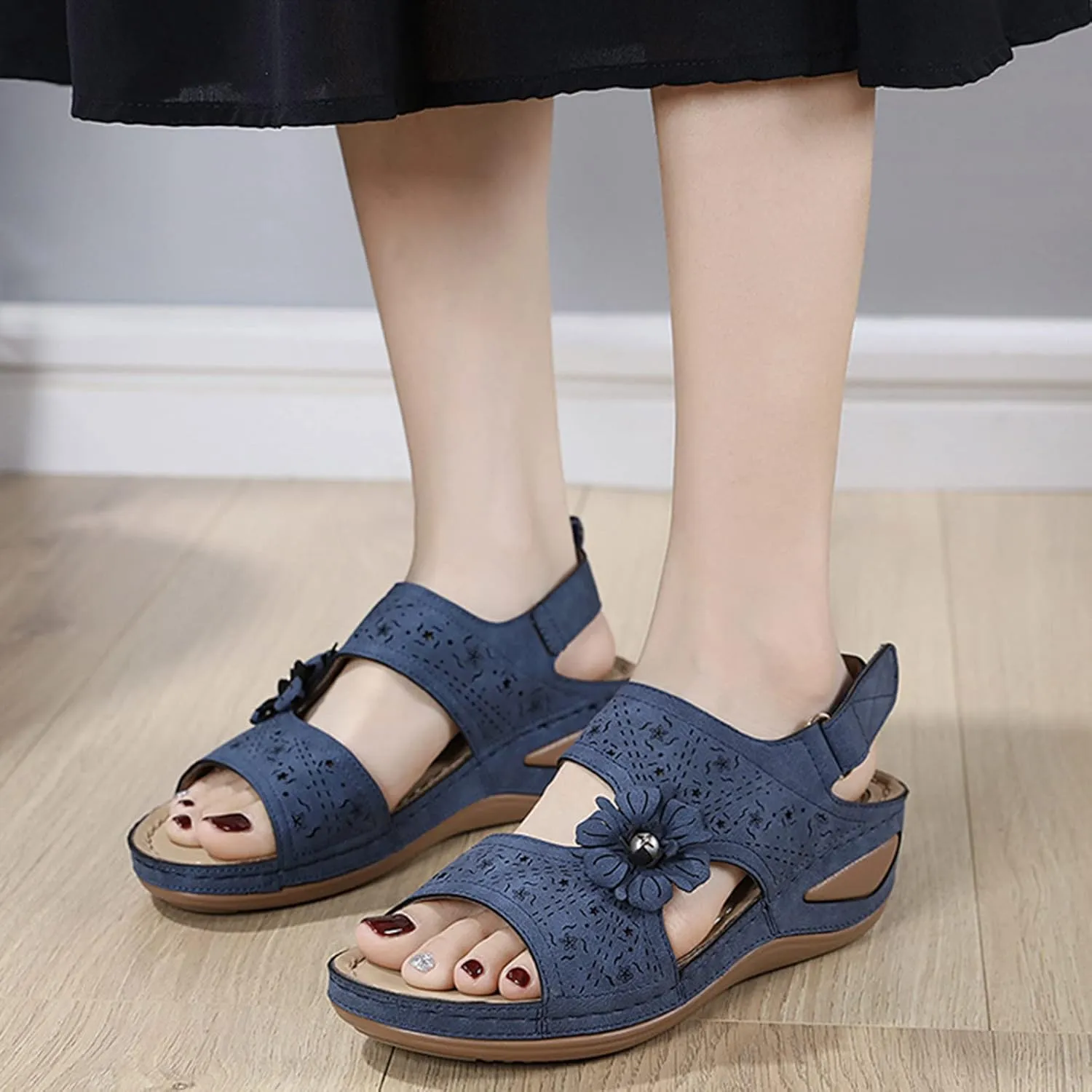 Best Arch Support Flip Flops Comfy Walking Shoes for Women Dressy Womens Comfort Sandals with Arch Support Back Strap Womens Wedge Sandals Wide Width Silver High Heels Women Business Casual Shoes