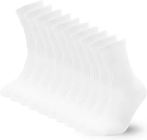 bigvalley Men's Essential Cotton Dress Crew Socks, Classic - Cushioned Athletic Comfort for Casual and Sports