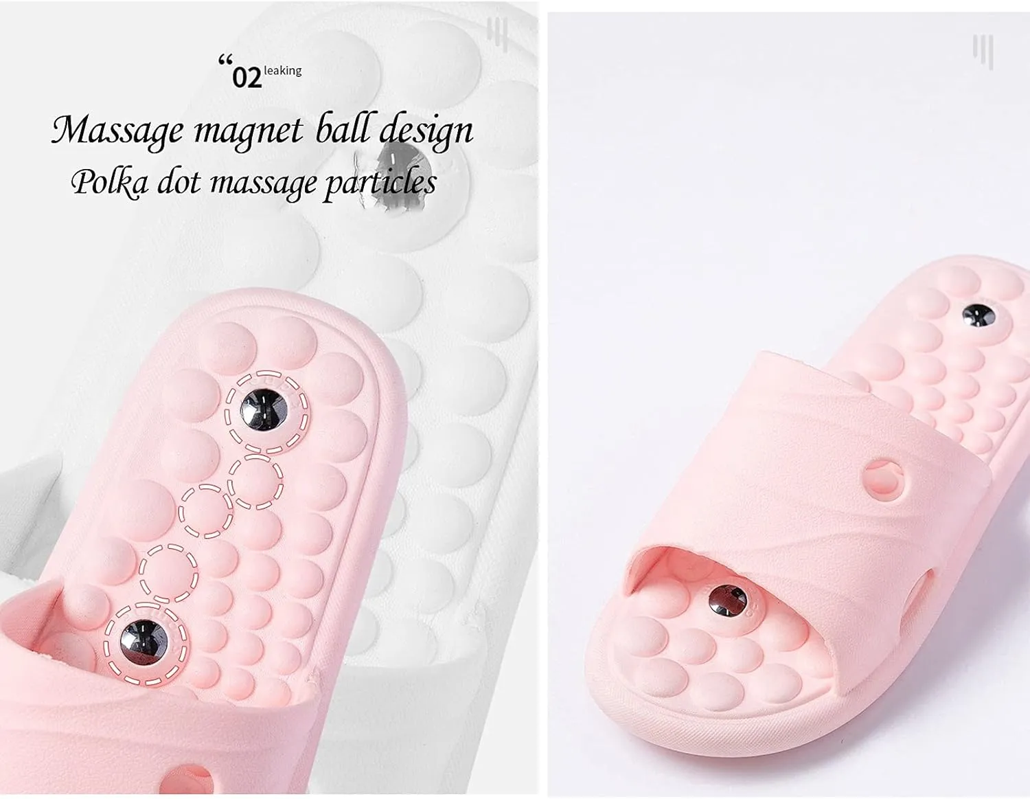 Black Sandals for Women/Men Magnet Massage Slippers Foot Reflexology, Men's with Arch Support Shower Slippers, Slippers for Men Indoor Acupressure Summer Slippers