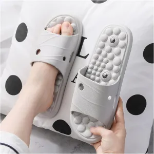 Black Sandals for Women/Men Magnet Massage Slippers Foot Reflexology, Men's with Arch Support Shower Slippers, Slippers for Men Indoor Acupressure Summer Slippers