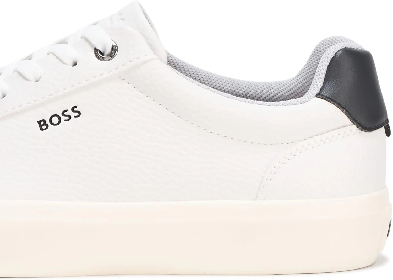 BOSS Men's Aiden Logo Block Leather Low Top Sneaker