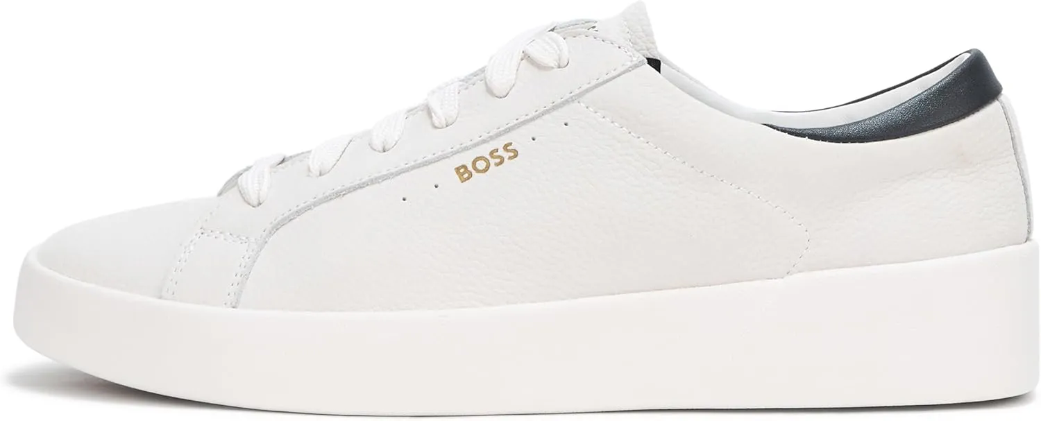 BOSS Men's Belwar Smooth Leather Low Top Sneaker