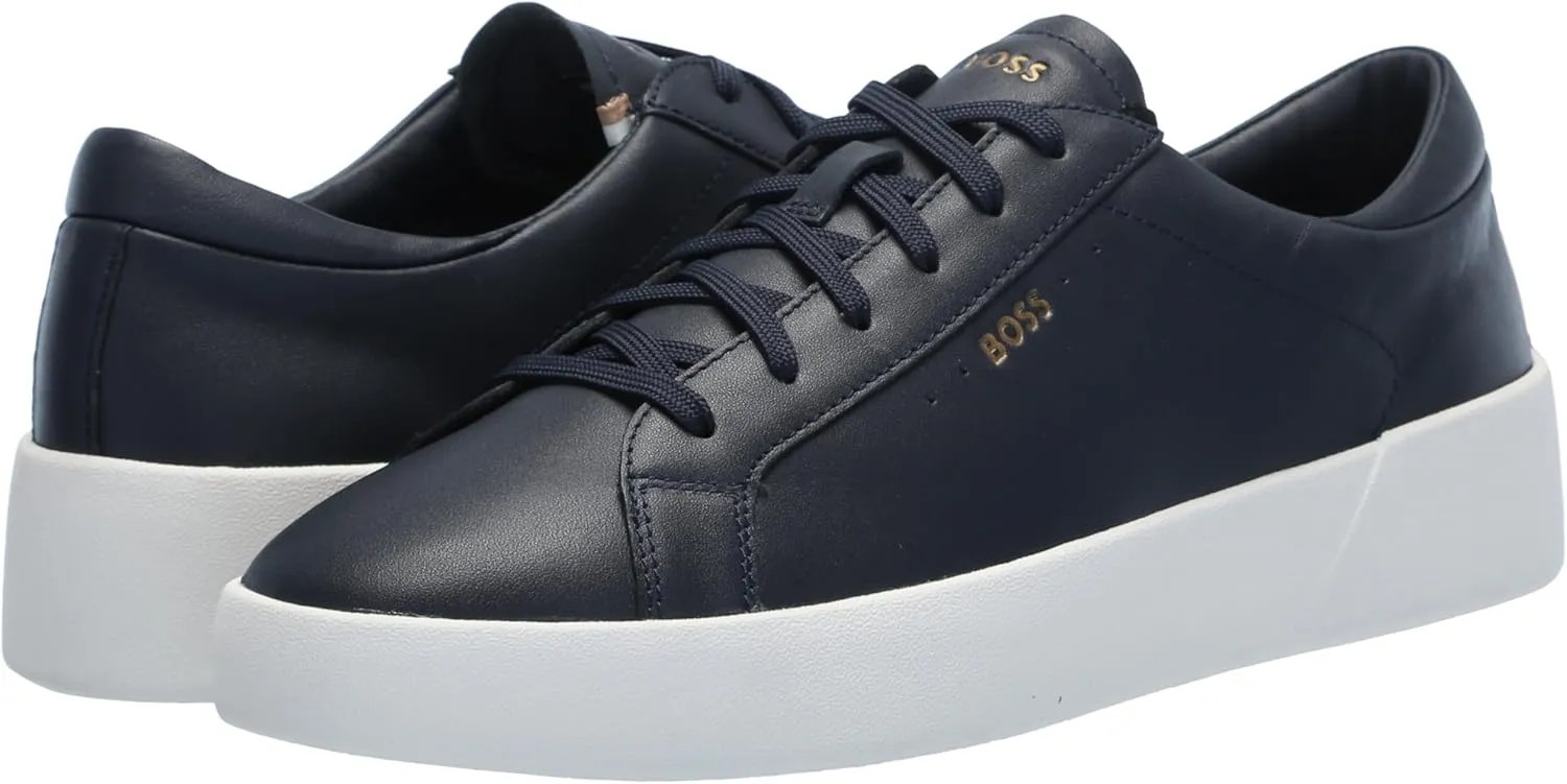 BOSS Men's Belwar Smooth Leather Low Top Sneaker