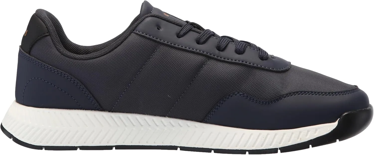 BOSS Men's Leather Mix Low Top Sneaker