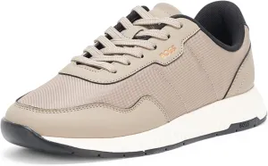 BOSS Men's Leather Mix Low Top Sneaker