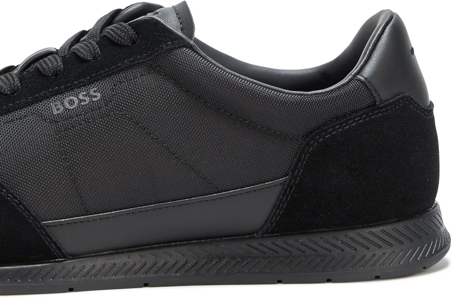 BOSS Men's Leather Mix Low Top Sneaker