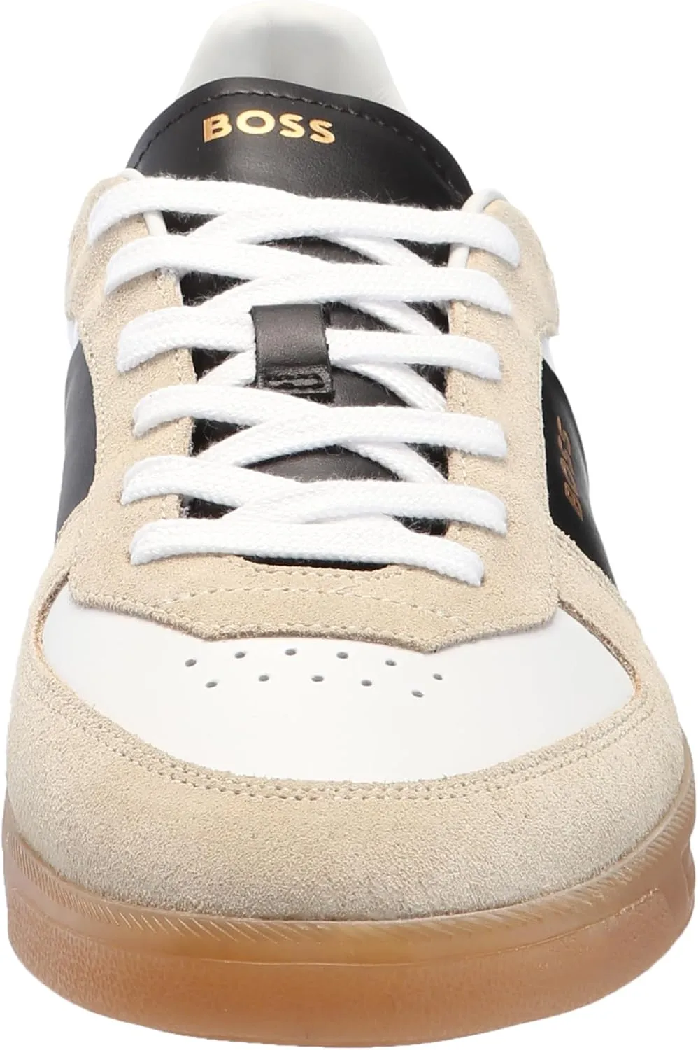 BOSS Men's Soft Leather Block Logo Low Top Sneaker