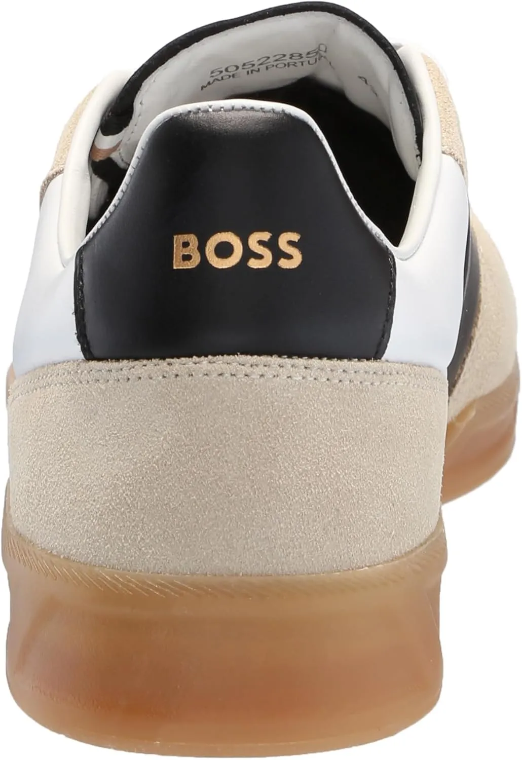 BOSS Men's Soft Leather Block Logo Low Top Sneaker
