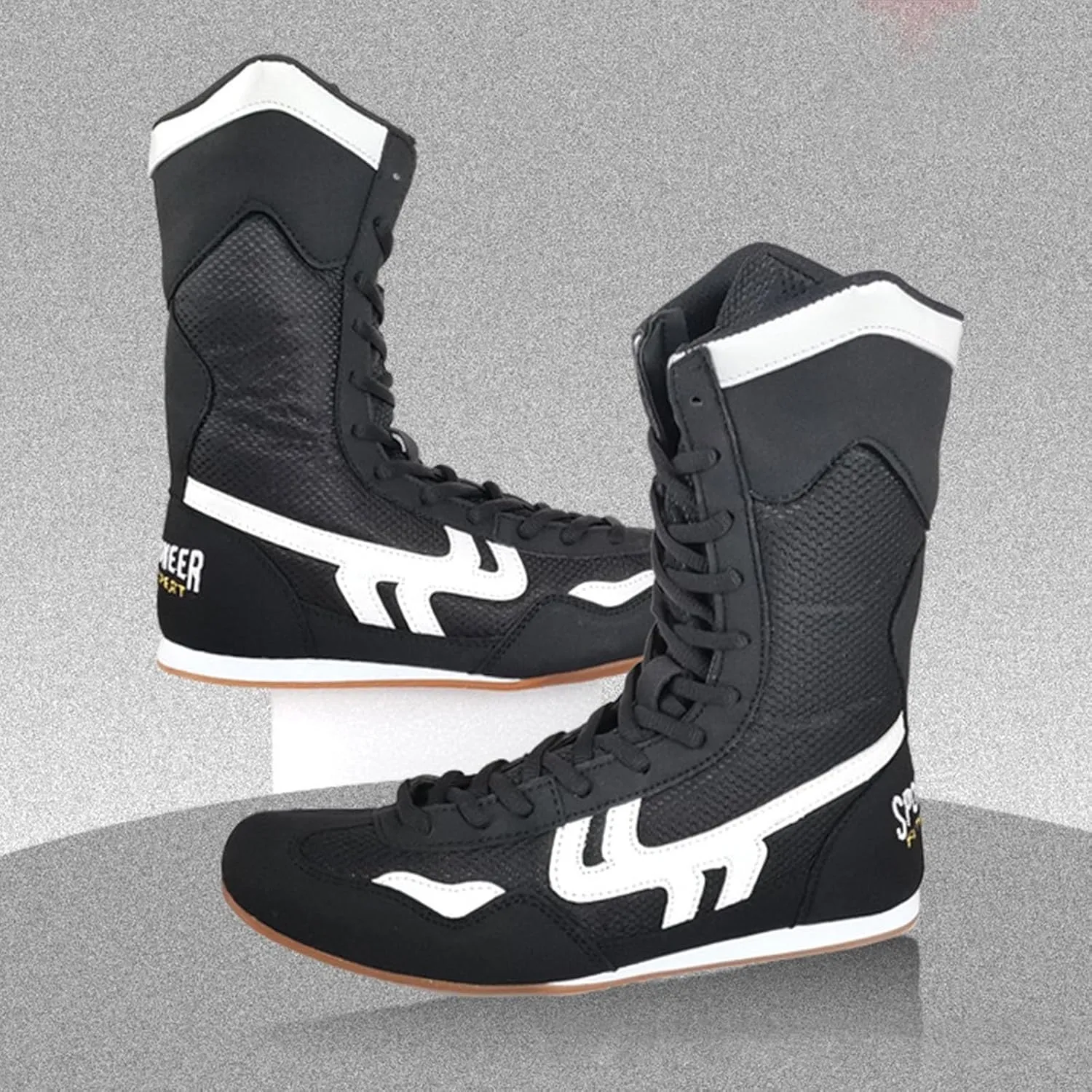 Boxing Shoes High Top Training Wrestling Shoes Long Boots Boxing Shoes Competition Training Sneaker Men 13