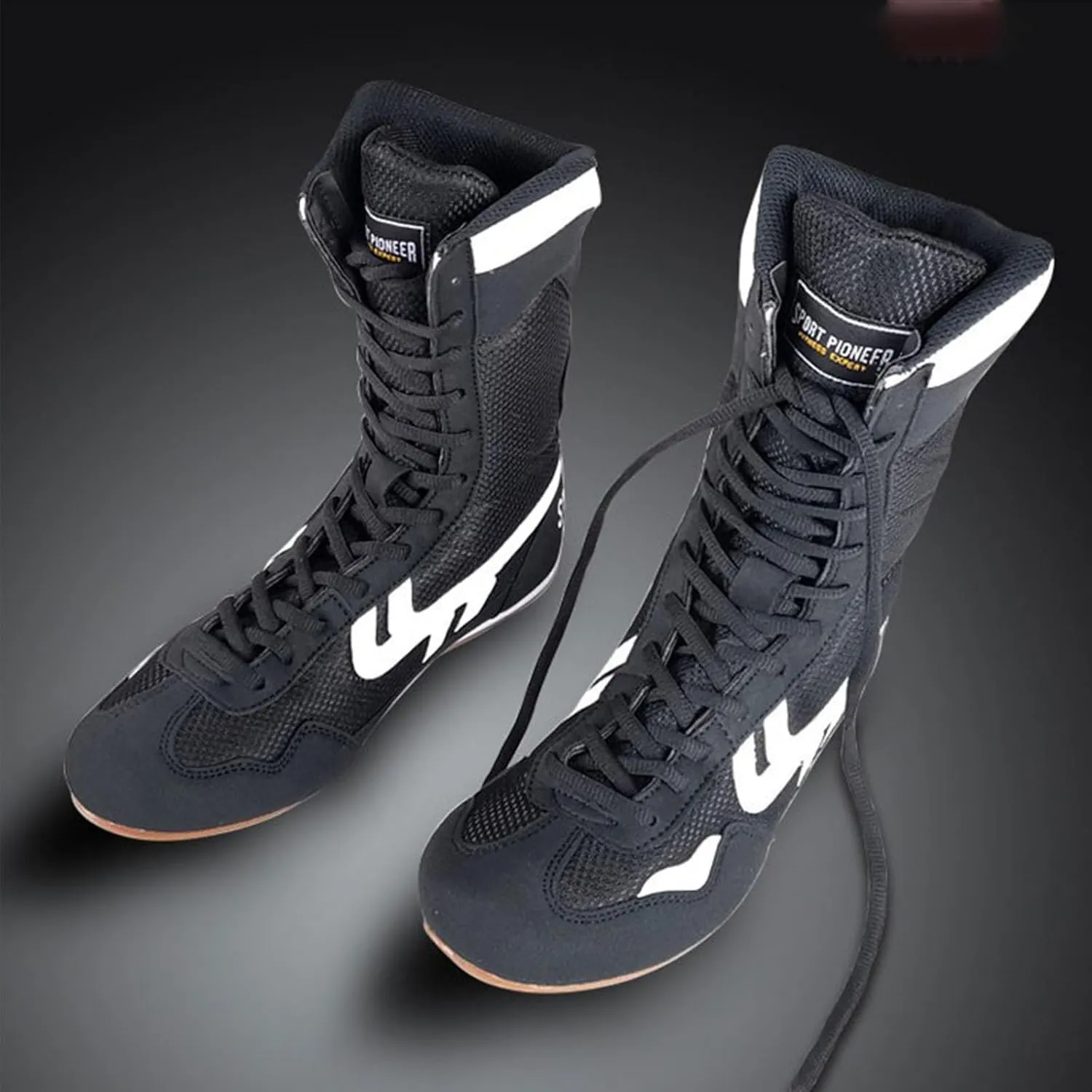 Boxing Shoes High Top Training Wrestling Shoes Long Boots Boxing Shoes Competition Training Sneaker Men 13