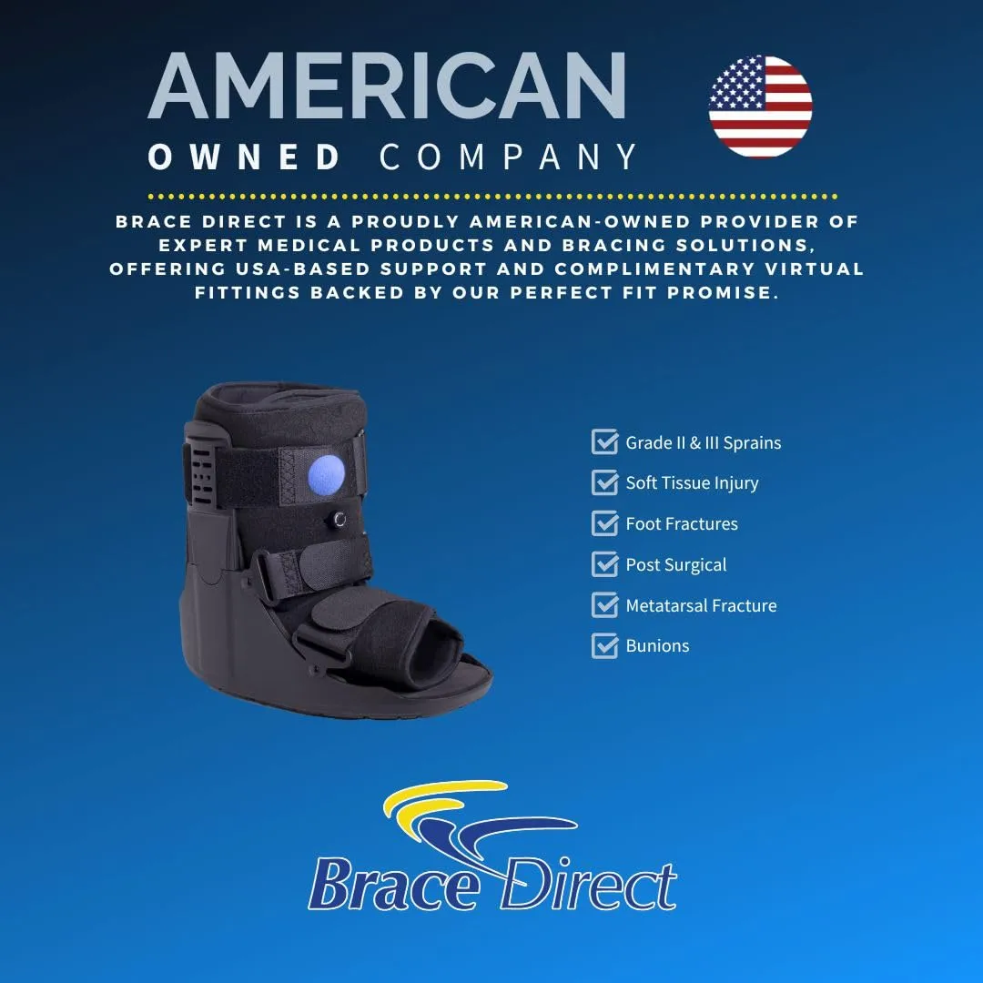 Brace Direct Short Air Walker CAM Fracture Boot – Medical Walking Boot for Foot & Ankle Fractures, Sprains, Injury Stabilization, Size XL (US Shoe Men 13.5  / Women 14 )