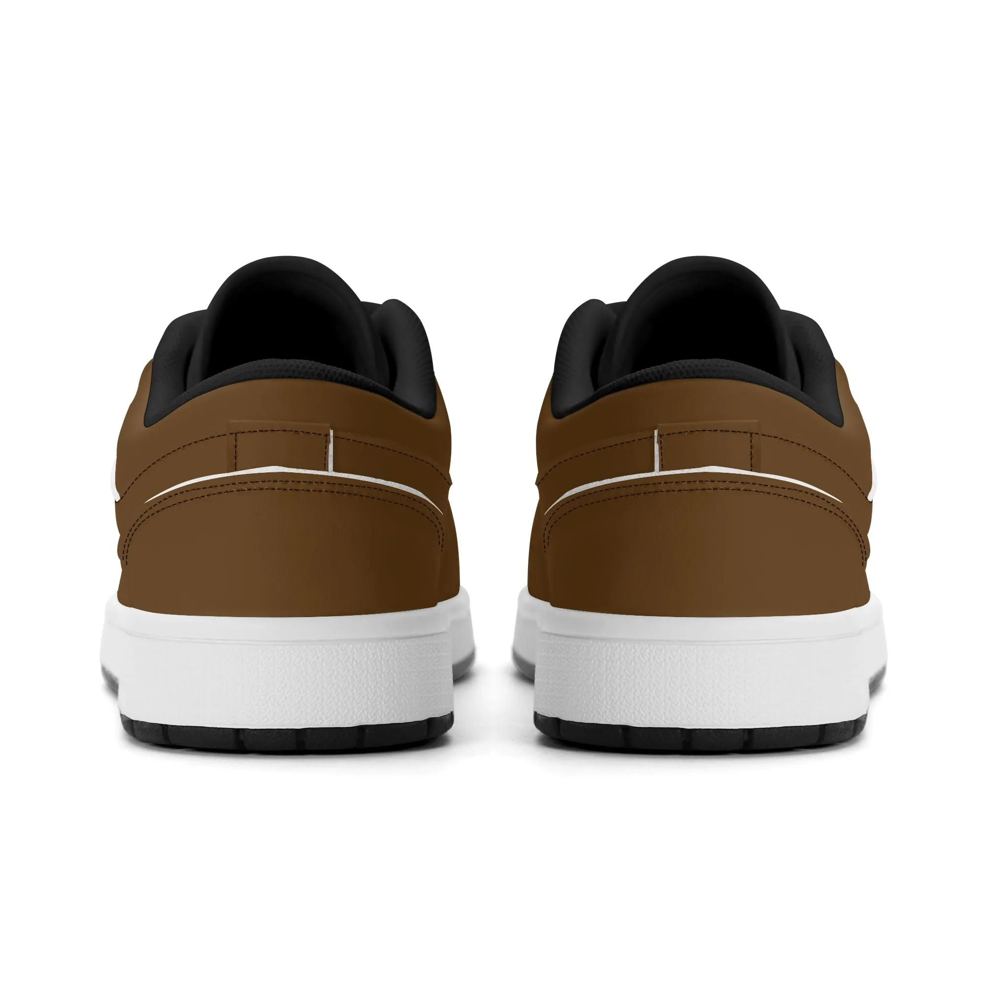 Braune Low Top Leder Sneaker für Herren