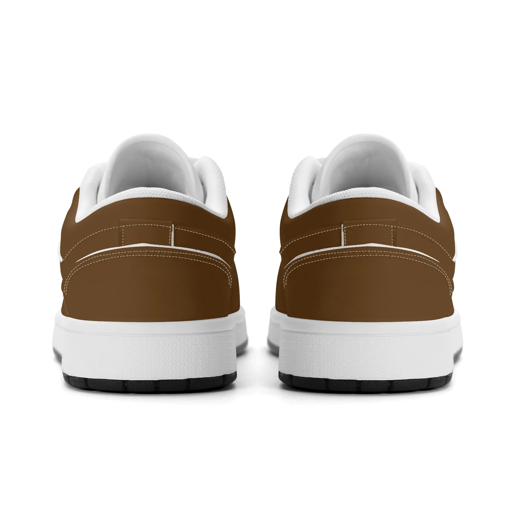 Braune Low Top Leder Sneaker für Herren