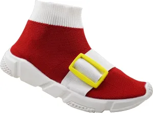 Breathable Lightweight High Tops Fashion Casual Sports Walking Shoes Knit Slip On Shoes Running Sneakers