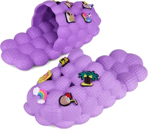 Bubble Slides for Kids Boys Girls Funny Lychee Slipper Sandals for Beach Pool Bedroom Bath