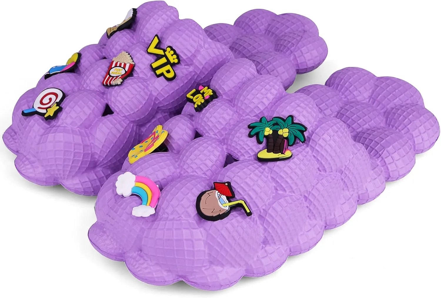 Bubble Slides for Kids Boys Girls Funny Lychee Slipper Sandals for Beach Pool Bedroom Bath
