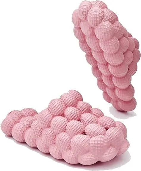 Bubble Slides Massage Slippers For Women Men Non-Slip Spa Gym Bubble Slippers, Soft Pillow Stress Relief Slide