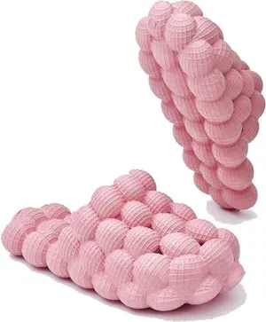 Bubble Slides Massage Slippers For Women Men Non-Slip Spa Gym Bubble Slippers, Soft Pillow Stress Relief Slide