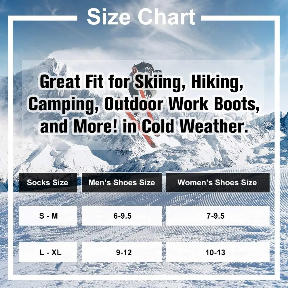 Busy Socks Winter Warm Thermal Socks for Men Women Extra Thick Insulated Heated Crew Boot Socks for Extreme Cold Weather