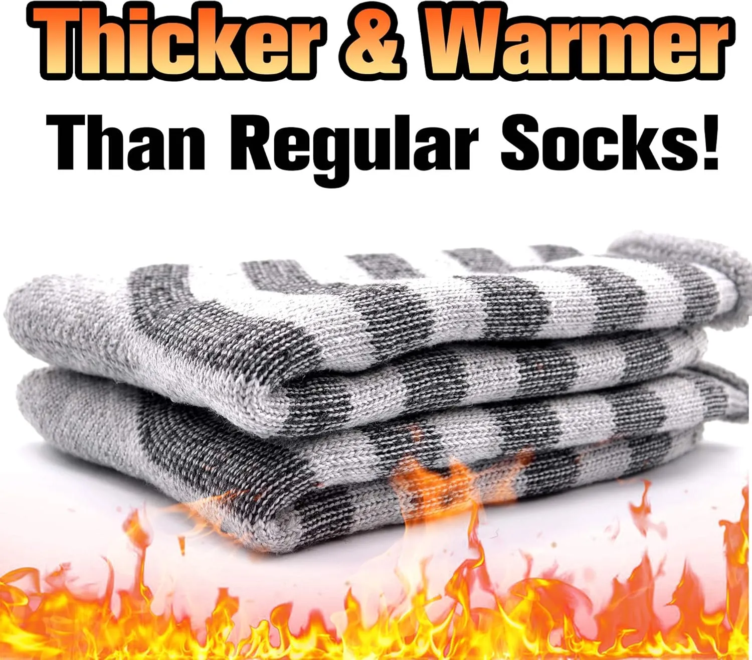 Busy Socks Winter Warm Thermal Socks for Men Women Extra Thick Insulated Heated Crew Boot Socks for Extreme Cold Weather