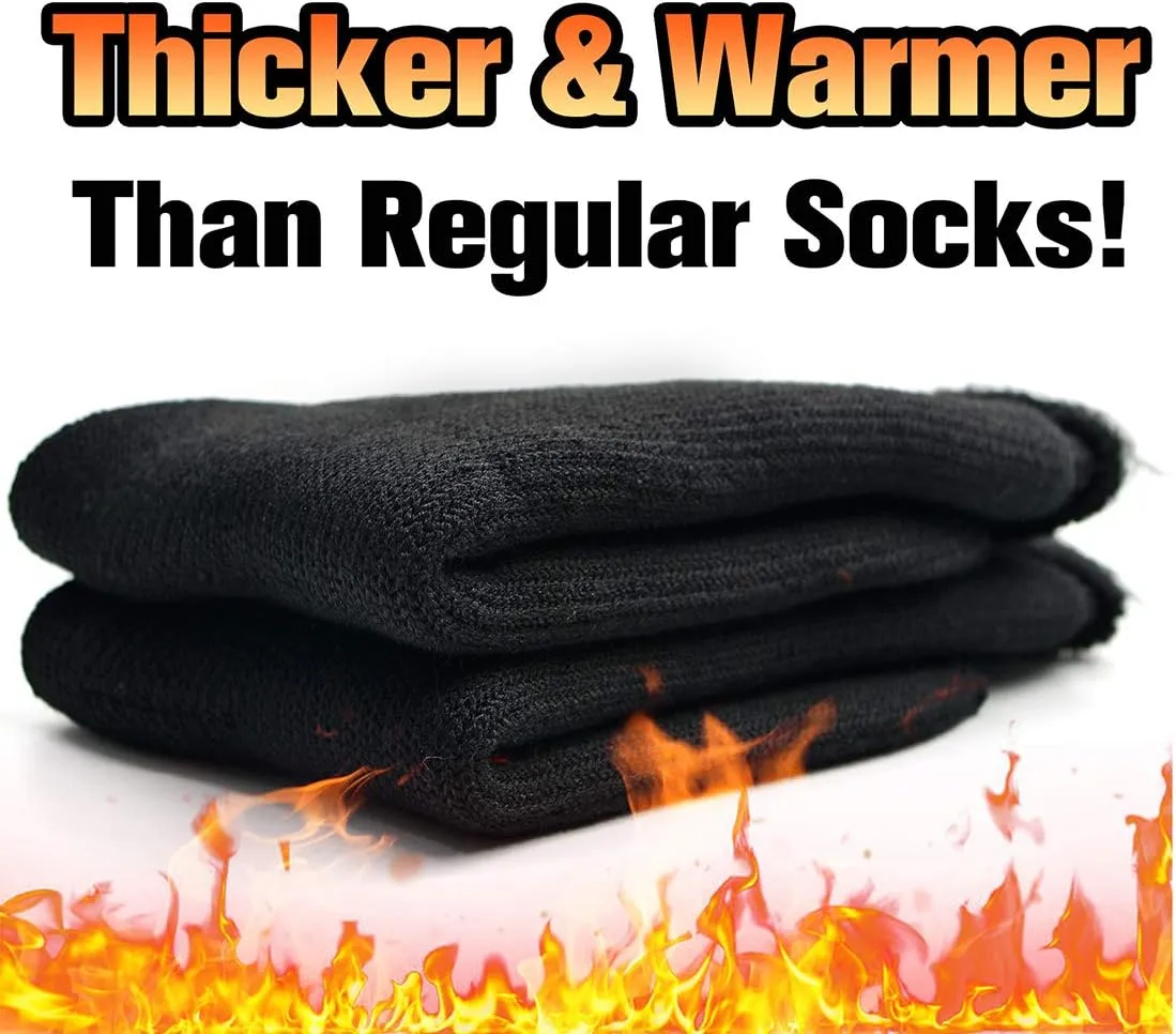 Busy Socks Winter Warm Thermal Socks for Men Women Extra Thick Insulated Heated Crew Boot Socks for Extreme Cold Weather