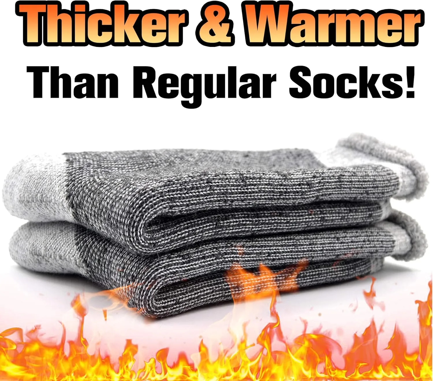 Busy Socks Winter Warm Thermal Socks for Men Women Extra Thick Insulated Heated Crew Boot Socks for Extreme Cold Weather