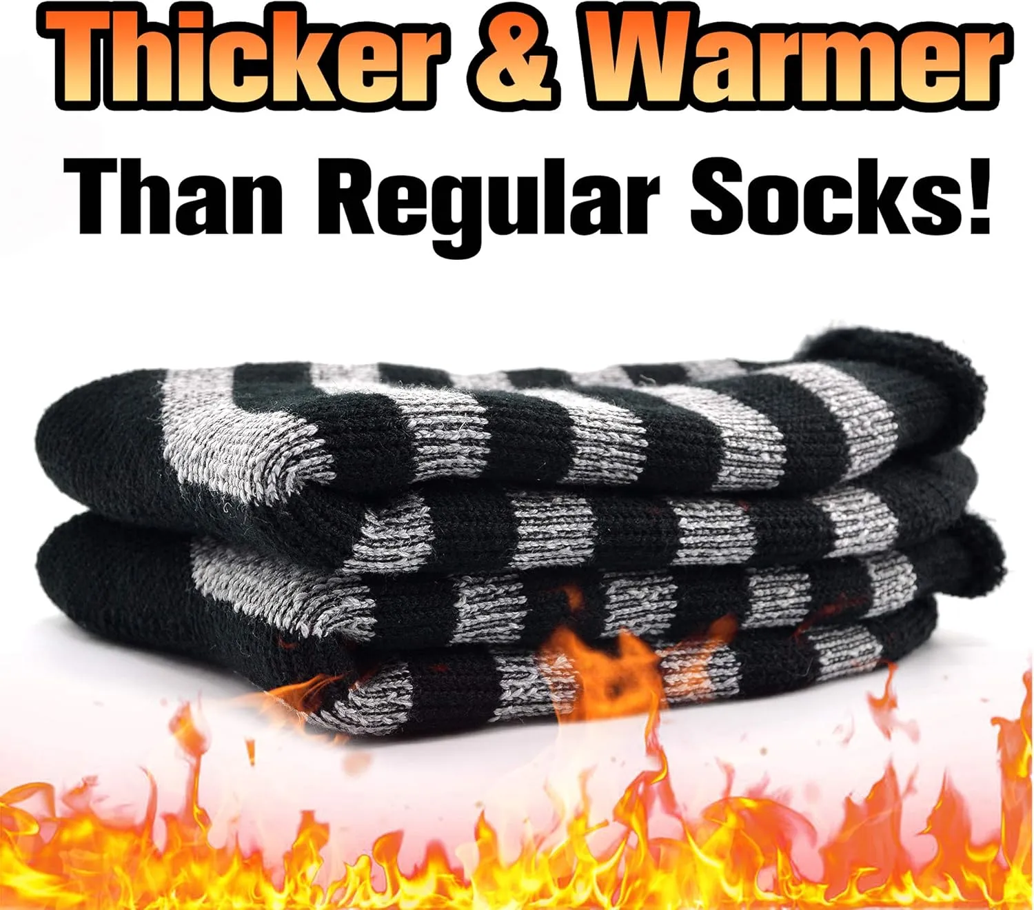 Busy Socks Winter Warm Thermal Socks for Men Women Extra Thick Insulated Heated Crew Boot Socks for Extreme Cold Weather