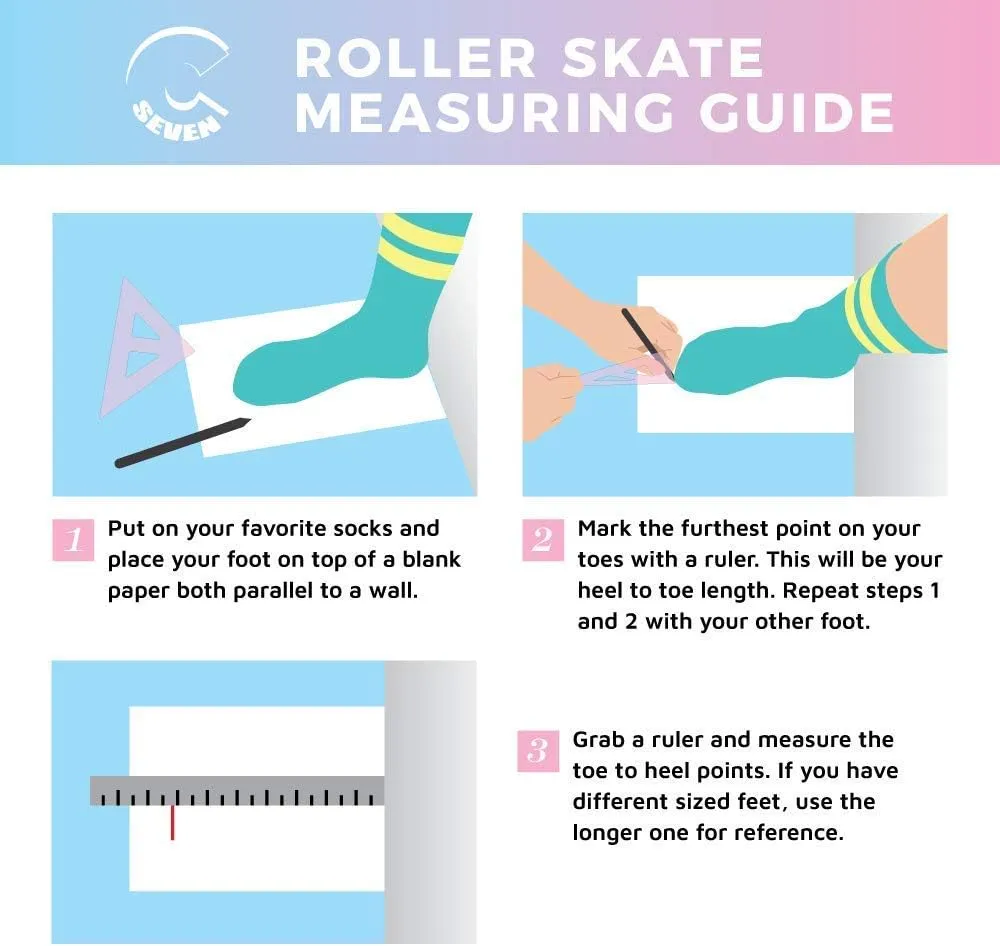C SEVEN C7skates Cute Roller Skates for Girls and Adults
