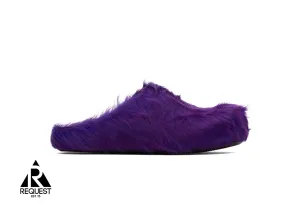 Calf Hair Fussbett Sabot Slipper "Purple"