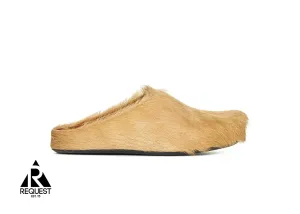 Calf Hair Sabot Slipper "Tan"